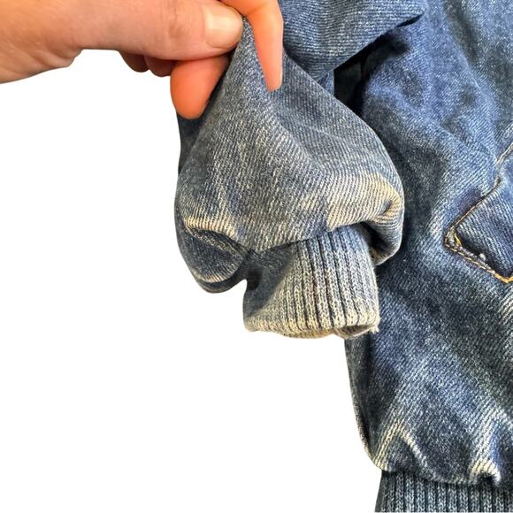 VTG 80's-90's Rare Guess Denim Spell Out Jacket Size Kids XL 6 - 6X/7 flannel - Picture 6 of 16